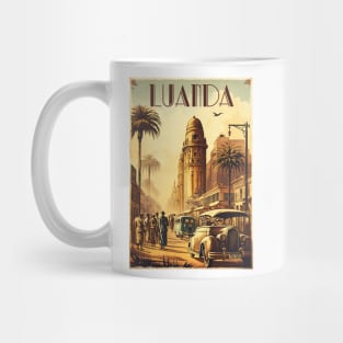 Luanda Angola Vintage Travel Art Poster Mug